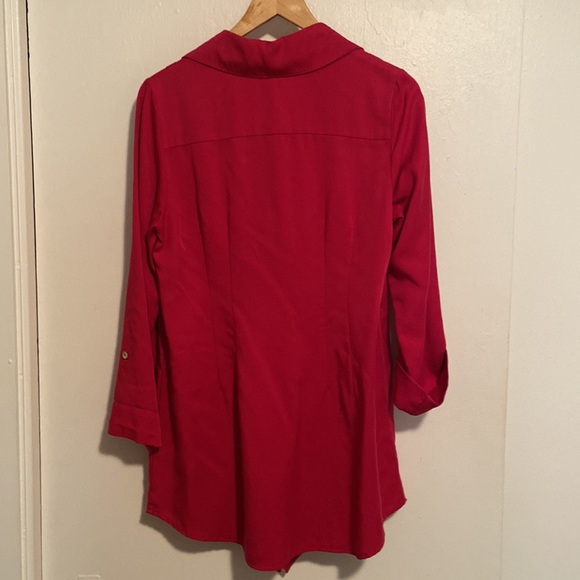 Soft Surroundings Washed Tencel Wrap Tunic Blouse - Picture 5 of 7